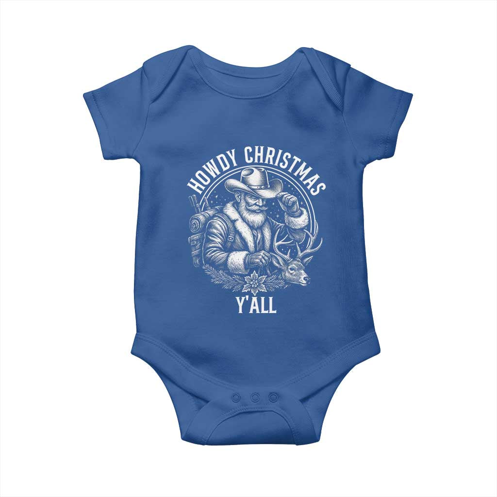 Cowboy Santa Claus Baby Onesie Howdy Christmas Y'all Western Country - Wonder Print Shop