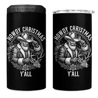 Cowboy Santa Claus 4 in 1 Can Cooler Tumbler Howdy Christmas Y'all Western Country - Wonder Print Shop
