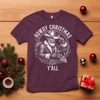 Cowboy Santa Claus T Shirt Howdy Christmas Y'all Western Country - Wonder Print Shop