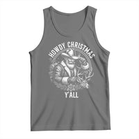 Cowboy Santa Claus Tank Top Howdy Christmas Y'all Western Country - Wonder Print Shop