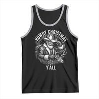 Cowboy Santa Claus Tank Top Howdy Christmas Y'all Western Country - Wonder Print Shop