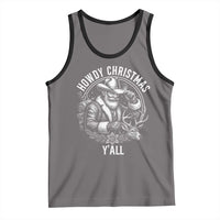 Cowboy Santa Claus Tank Top Howdy Christmas Y'all Western Country - Wonder Print Shop