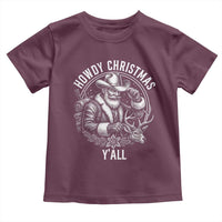 Cowboy Santa Claus Toddler T Shirt Howdy Christmas Y'all Western Country - Wonder Print Shop