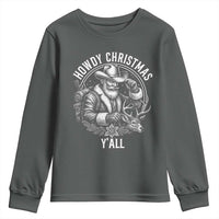Cowboy Santa Claus Youth Sweatshirt Howdy Christmas Y'all Western Country - Wonder Print Shop