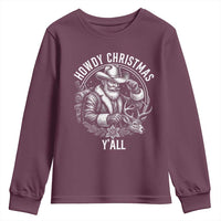 Cowboy Santa Claus Youth Sweatshirt Howdy Christmas Y'all Western Country - Wonder Print Shop