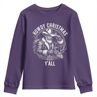 Cowboy Santa Claus Youth Sweatshirt Howdy Christmas Y'all Western Country - Wonder Print Shop