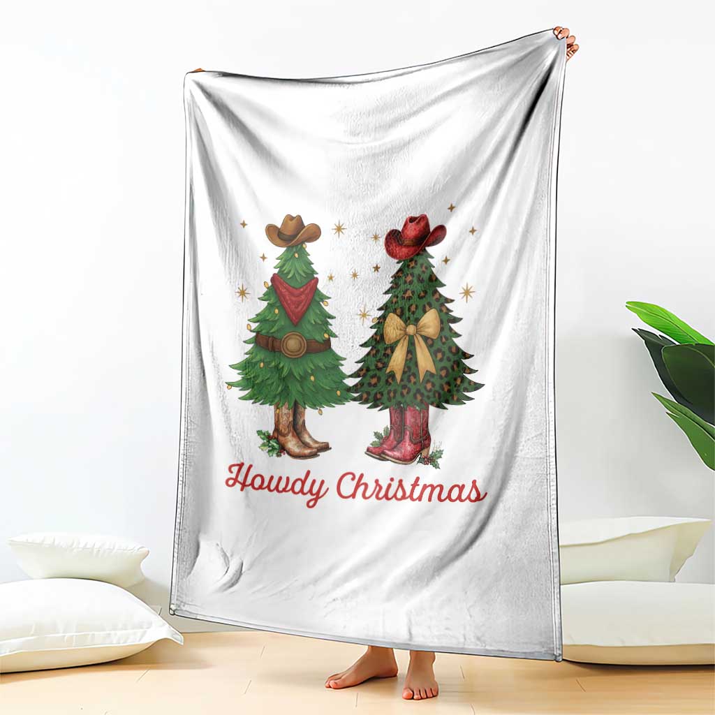 Howdy Christmas Throw Blanket Cowboy Western Country Xmas - Wonder Print Shop