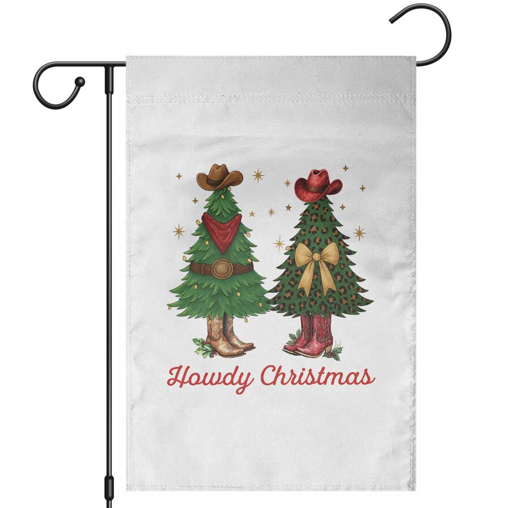 Howdy Christmas Garden Flag Cowboy Western Country Xmas - Wonder Print Shop
