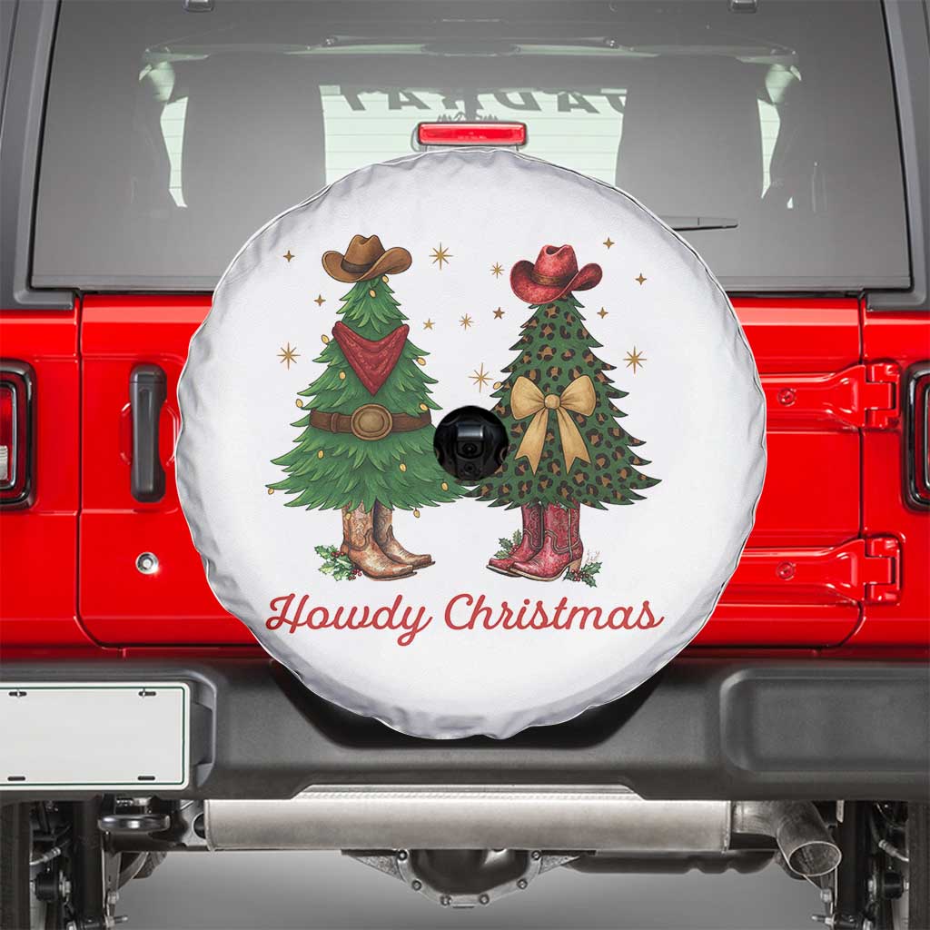 Howdy Christmas Spare Tire Cover Cowboy Western Country Xmas - Wonder Print Shop