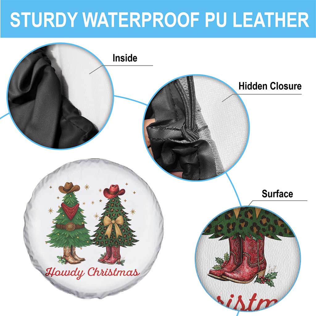 Howdy Christmas Spare Tire Cover Cowboy Western Country Xmas - Wonder Print Shop