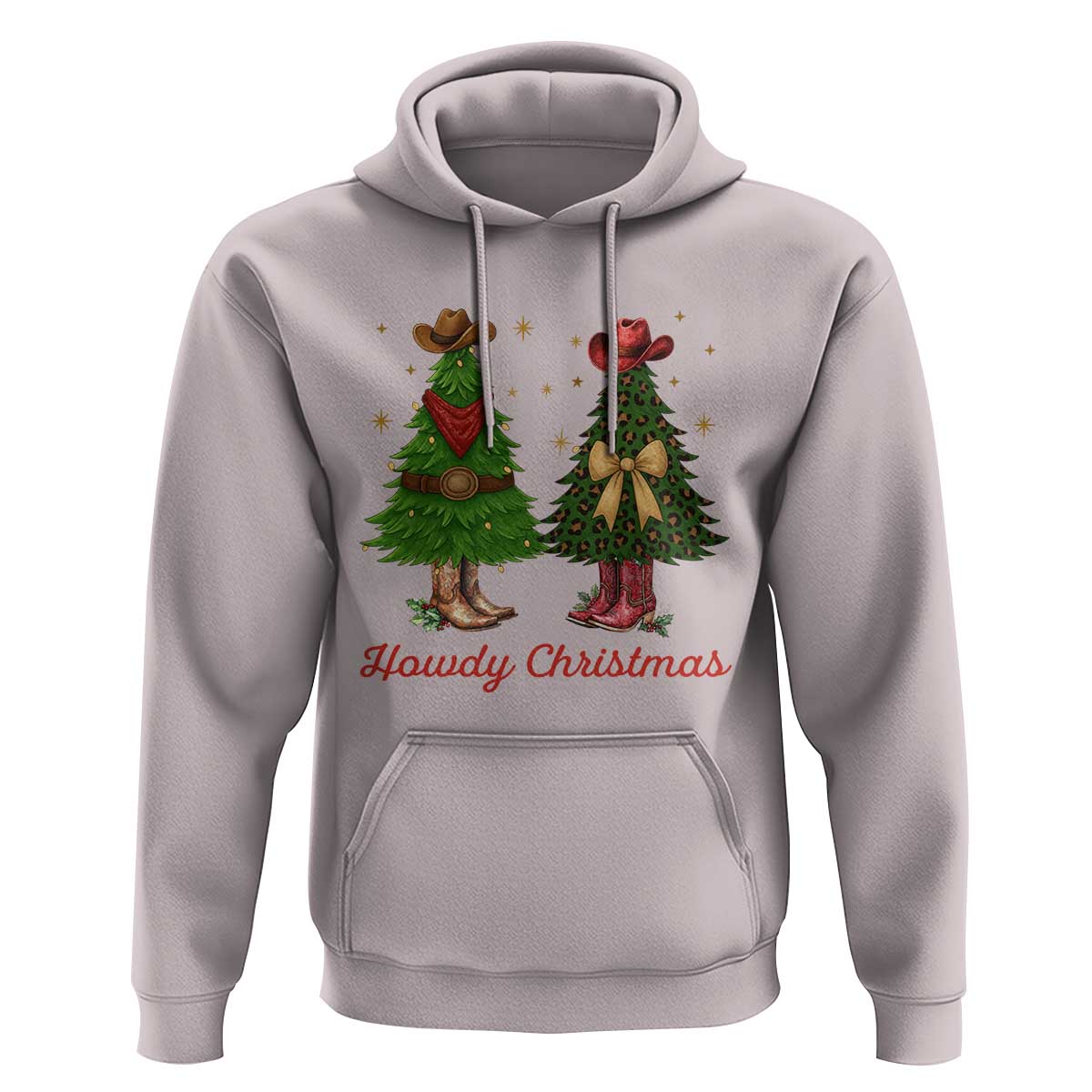 Howdy Christmas Hoodie Cowboy Western Country Xmas - Wonder Print Shop