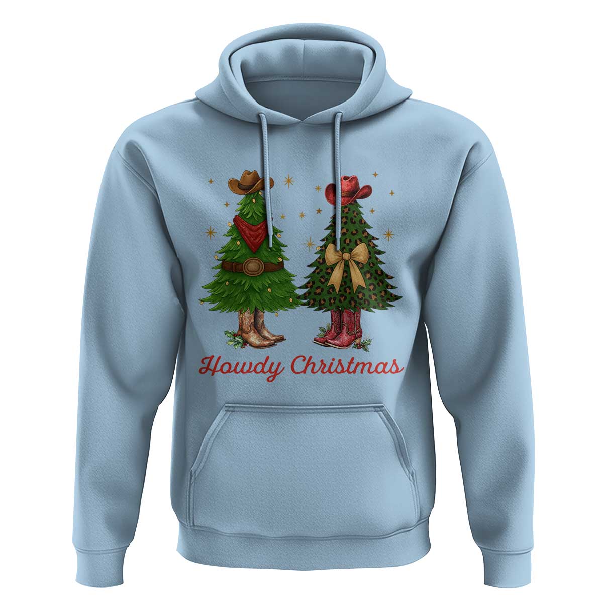 Howdy Christmas Hoodie Cowboy Western Country Xmas - Wonder Print Shop