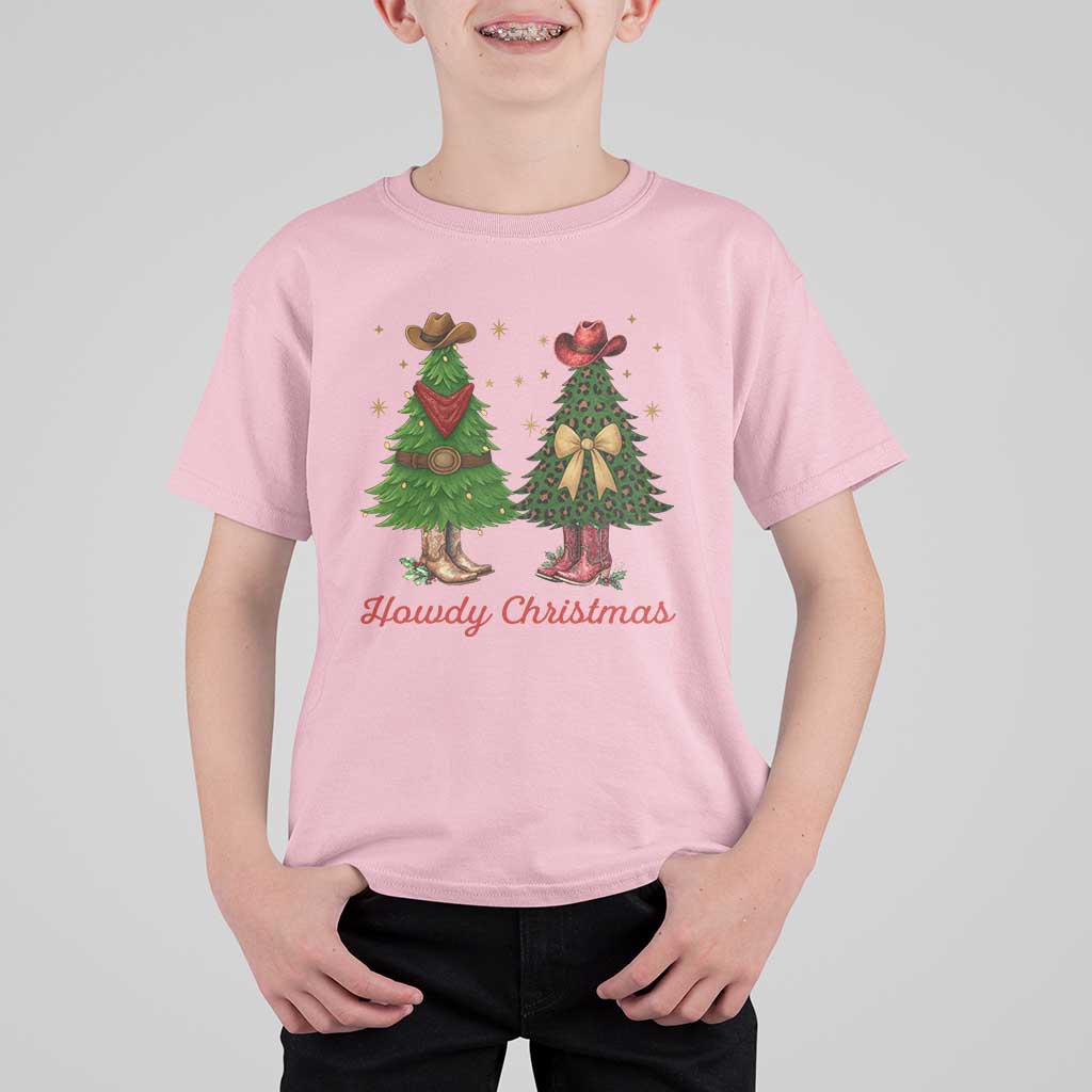Howdy Christmas T Shirt For Kid Cowboy Western Country Xmas - Wonder Print Shop