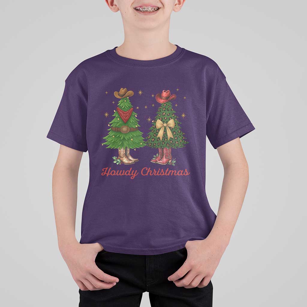 Howdy Christmas T Shirt For Kid Cowboy Western Country Xmas - Wonder Print Shop
