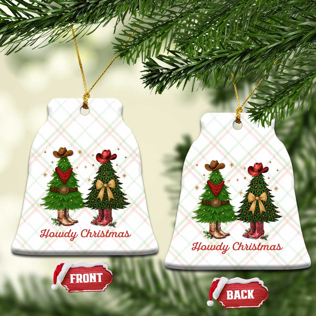 Howdy Christmas Ceramic Ornament Cowboy Western Country Xmas - Wonder Print Shop