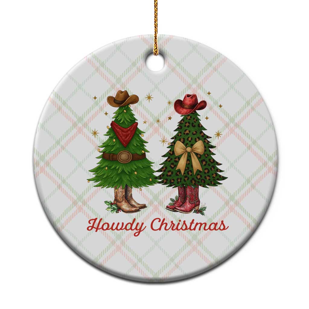 Howdy Christmas Ceramic Ornament Cowboy Western Country Xmas - Wonder Print Shop