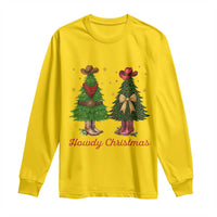 Howdy Christmas Long Sleeve Shirt Cowboy Western Country Xmas - Wonder Print Shop