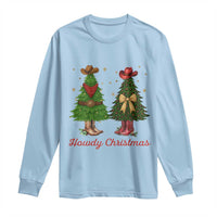 Howdy Christmas Long Sleeve Shirt Cowboy Western Country Xmas - Wonder Print Shop