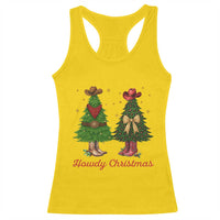 Howdy Christmas Racerback Tank Top Cowboy Western Country Xmas - Wonder Print Shop