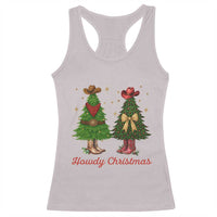 Howdy Christmas Racerback Tank Top Cowboy Western Country Xmas - Wonder Print Shop