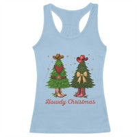 Howdy Christmas Racerback Tank Top Cowboy Western Country Xmas - Wonder Print Shop