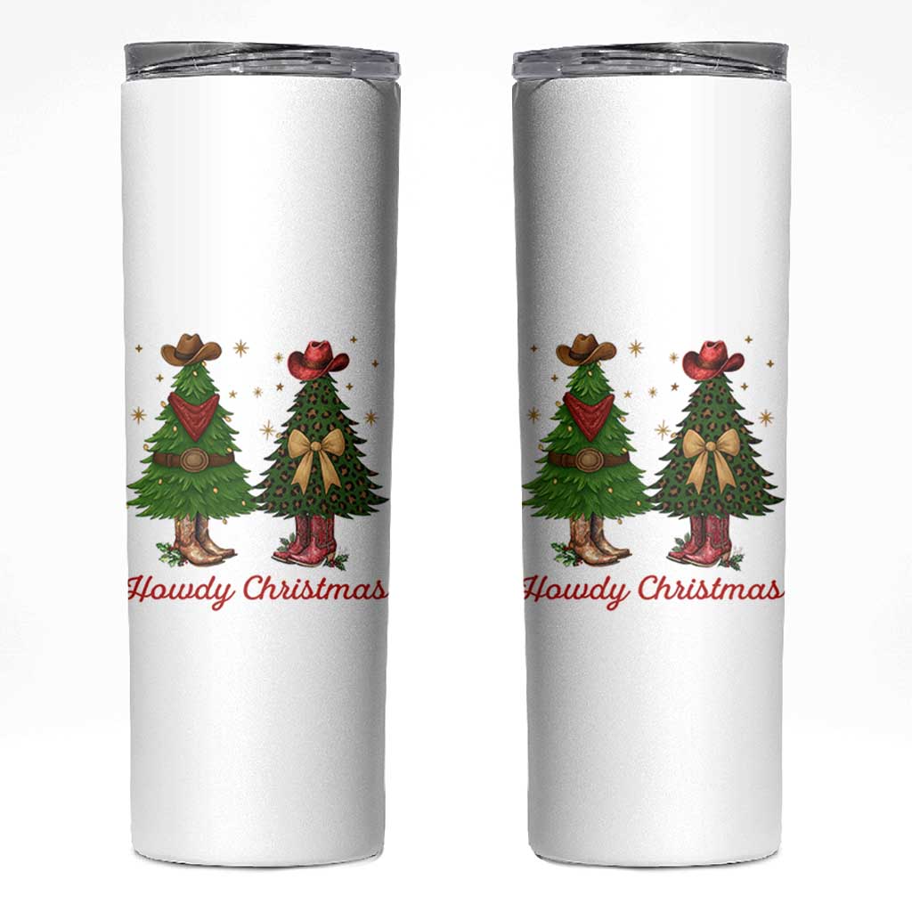 Howdy Christmas Skinny Tumbler Cowboy Western Country Xmas - Wonder Print Shop