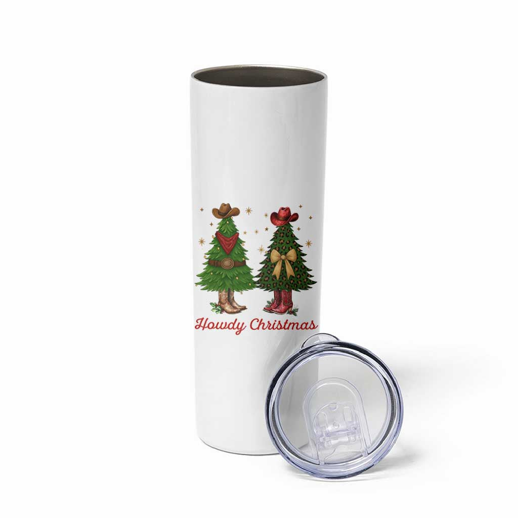Howdy Christmas Skinny Tumbler Cowboy Western Country Xmas - Wonder Print Shop