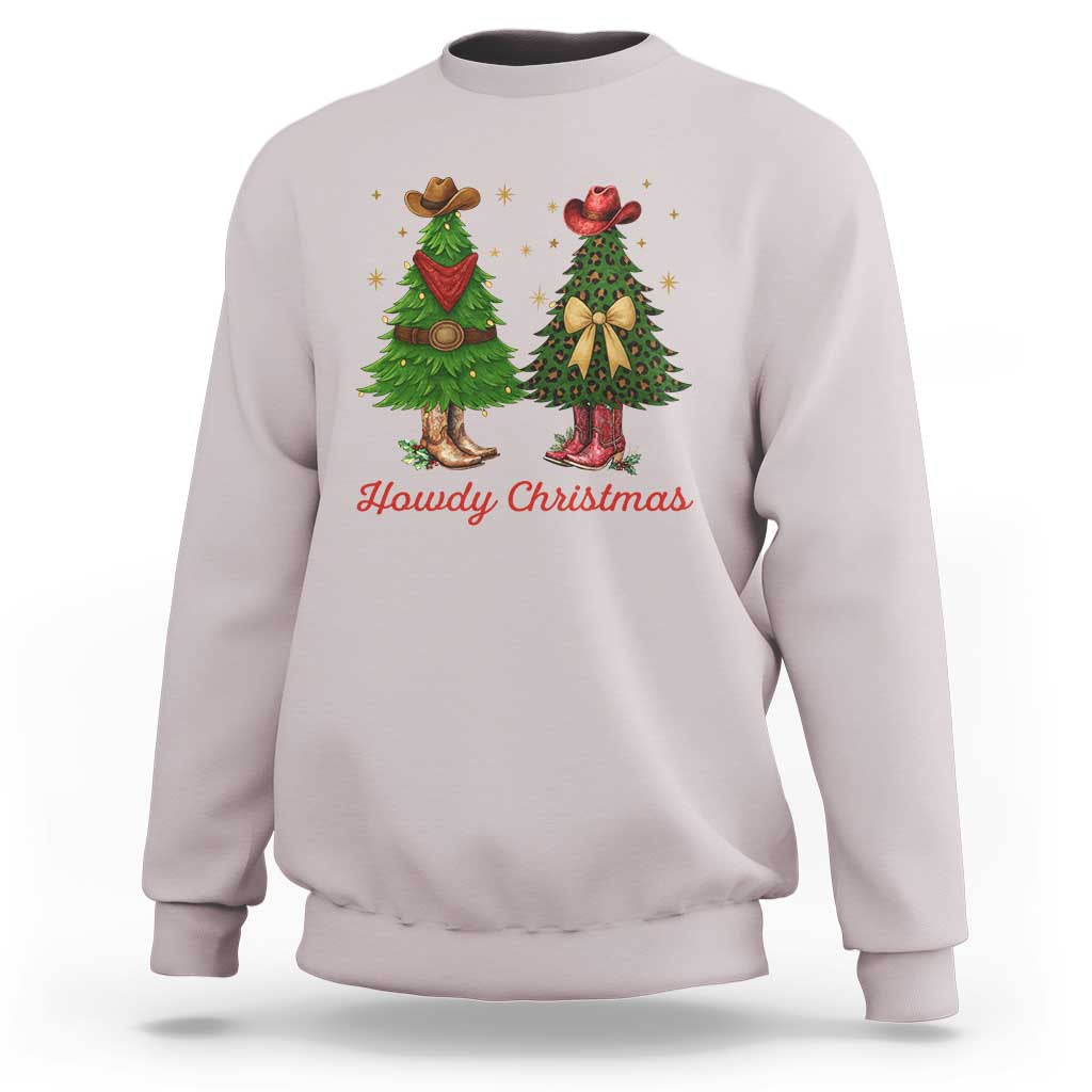 Howdy Christmas Sweatshirt Cowboy Western Country Xmas - Wonder Print Shop