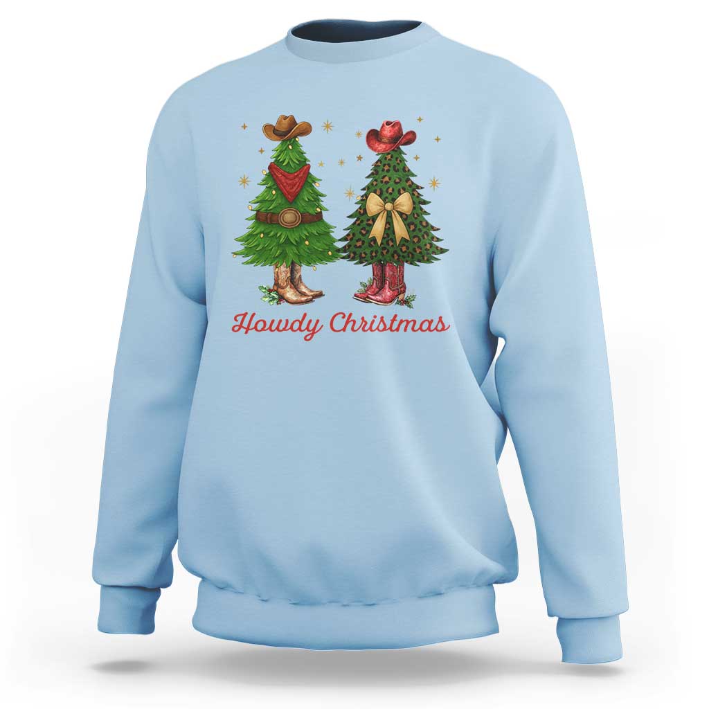 Howdy Christmas Sweatshirt Cowboy Western Country Xmas - Wonder Print Shop