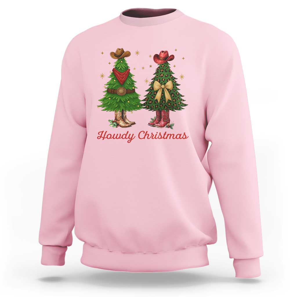 Howdy Christmas Sweatshirt Cowboy Western Country Xmas - Wonder Print Shop