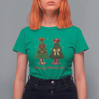 Howdy Christmas T Shirt For Women Cowboy Western Country Xmas - Wonder Print Shop