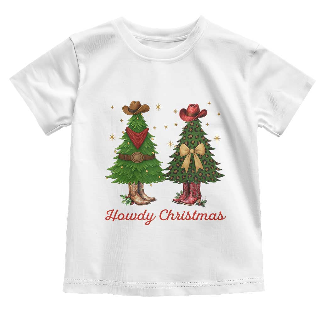 Howdy Christmas Toddler T Shirt Cowboy Western Country Xmas - Wonder Print Shop