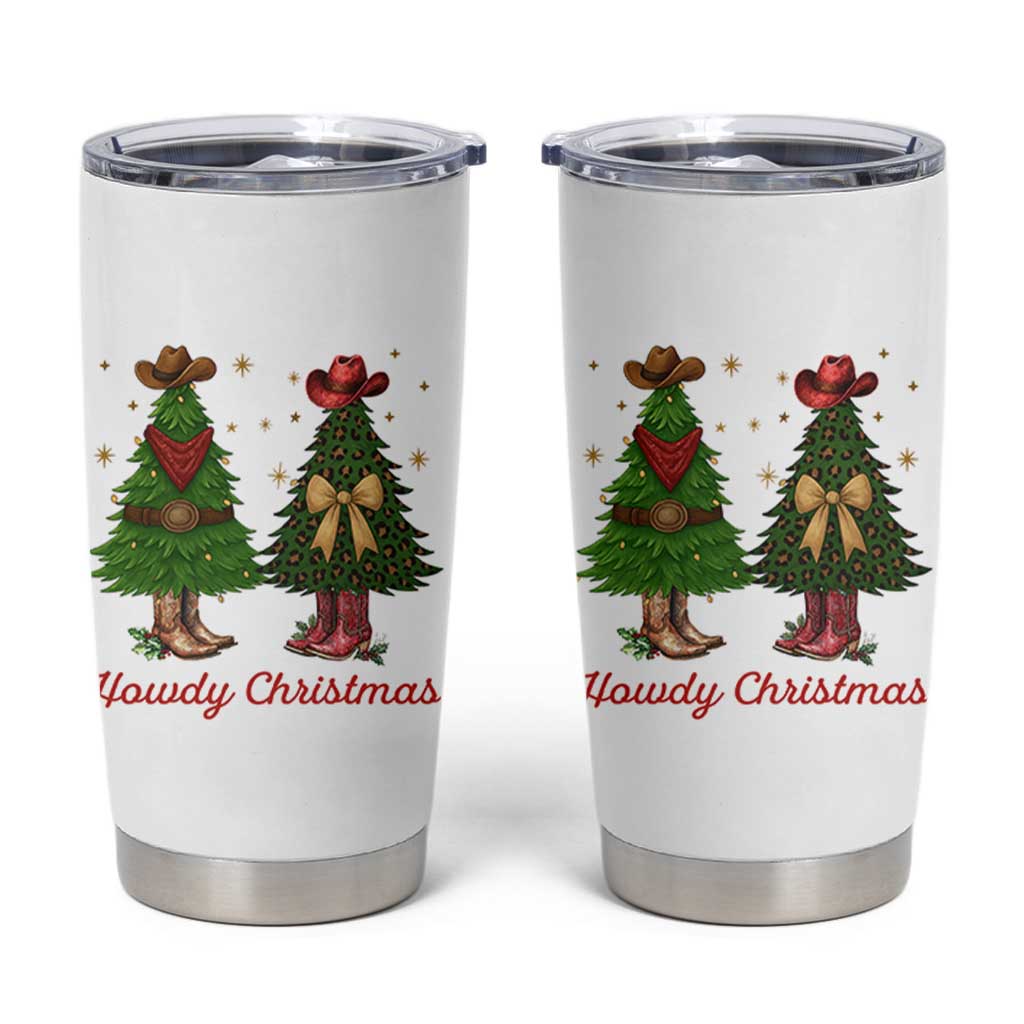 Howdy Christmas Tumbler Cup Cowboy Western Country Xmas - Wonder Print Shop