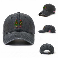 Howdy Christmas Washed Cotton Baseball Cap Cowboy Western Country Xmas