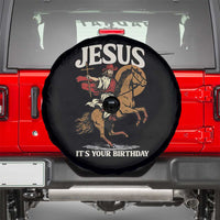 Funny Cowboy Jesus Christmas Spare Tire Cover It Is Your Birthday - Wonder Print Shop