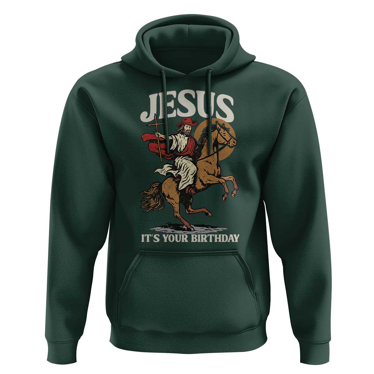 Funny Cowboy Jesus Christmas Hoodie It Is Your Birthday - Wonder Print Shop