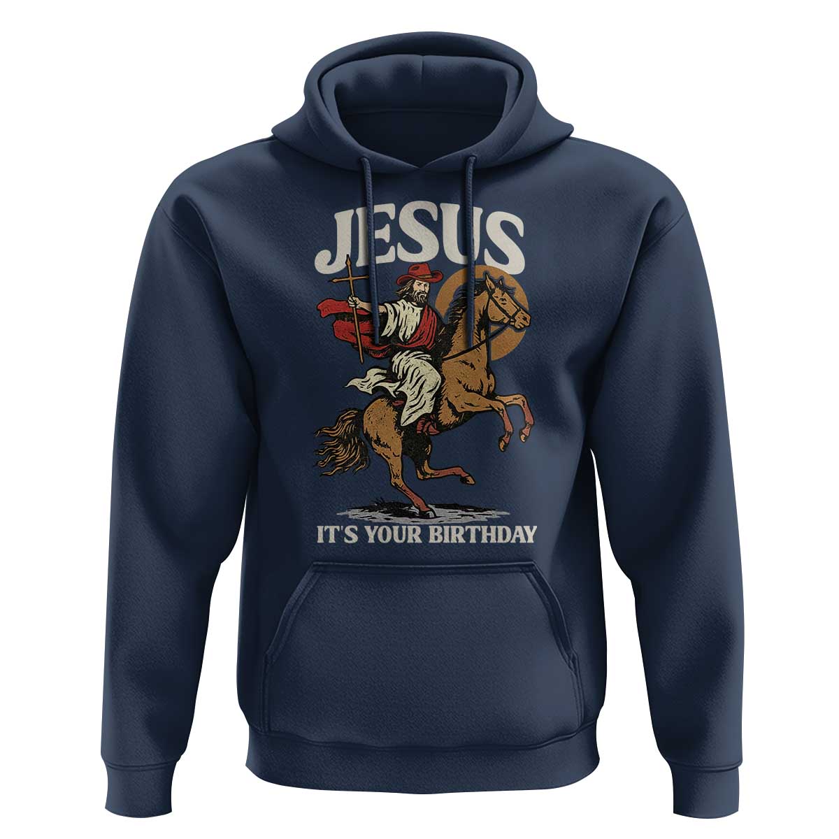 Funny Cowboy Jesus Christmas Hoodie It Is Your Birthday - Wonder Print Shop