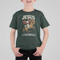 Funny Cowboy Jesus Christmas T Shirt For Kid It Is Your Birthday - Wonder Print Shop