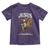 Funny Cowboy Jesus Christmas Toddler T Shirt It Is Your Birthday - Wonder Print Shop