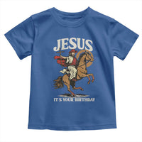 Funny Cowboy Jesus Christmas Toddler T Shirt It Is Your Birthday - Wonder Print Shop
