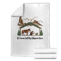Nativity Scene Christmas Throw Blanket Cowboy Bible Scripture Verse Western - Wonder Print Shop