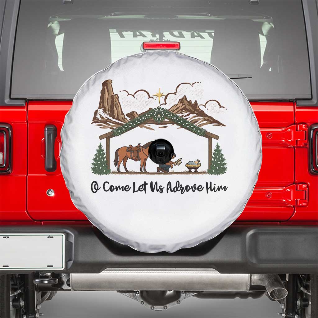 Nativity Scene Christmas Spare Tire Cover Cowboy Bible Scripture Verse Western - Wonder Print Shop