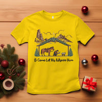 Nativity Scene Christmas T Shirt Cowboy Bible Scripture Verse Western - Wonder Print Shop