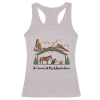 Nativity Scene Christmas Racerback Tank Top Cowboy Bible Scripture Verse Western - Wonder Print Shop