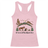 Nativity Scene Christmas Racerback Tank Top Cowboy Bible Scripture Verse Western - Wonder Print Shop