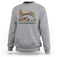 Nativity Scene Christmas Sweatshirt Cowboy Bible Scripture Verse Western - Wonder Print Shop