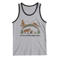 Nativity Scene Christmas Tank Top Cowboy Bible Scripture Verse Western - Wonder Print Shop