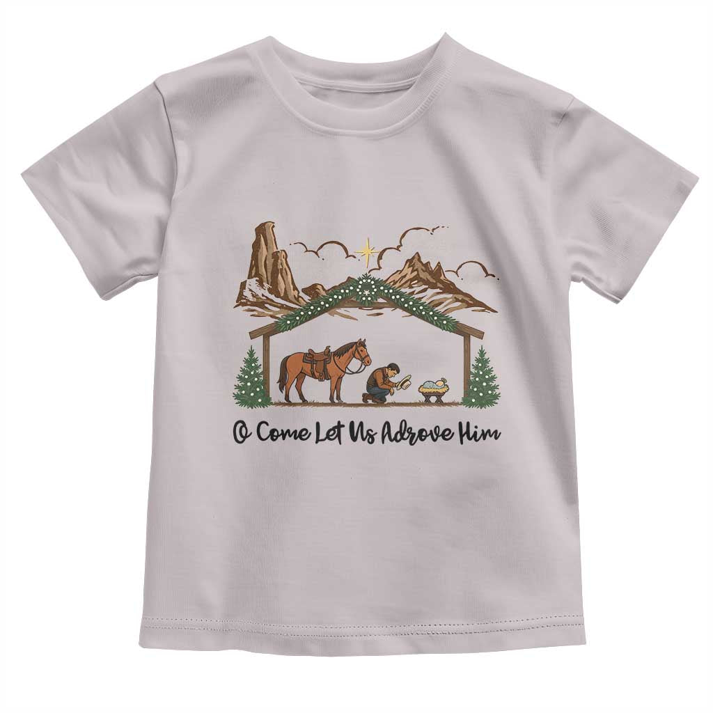 Nativity Scene Christmas Toddler T Shirt Cowboy Bible Scripture Verse Western - Wonder Print Shop