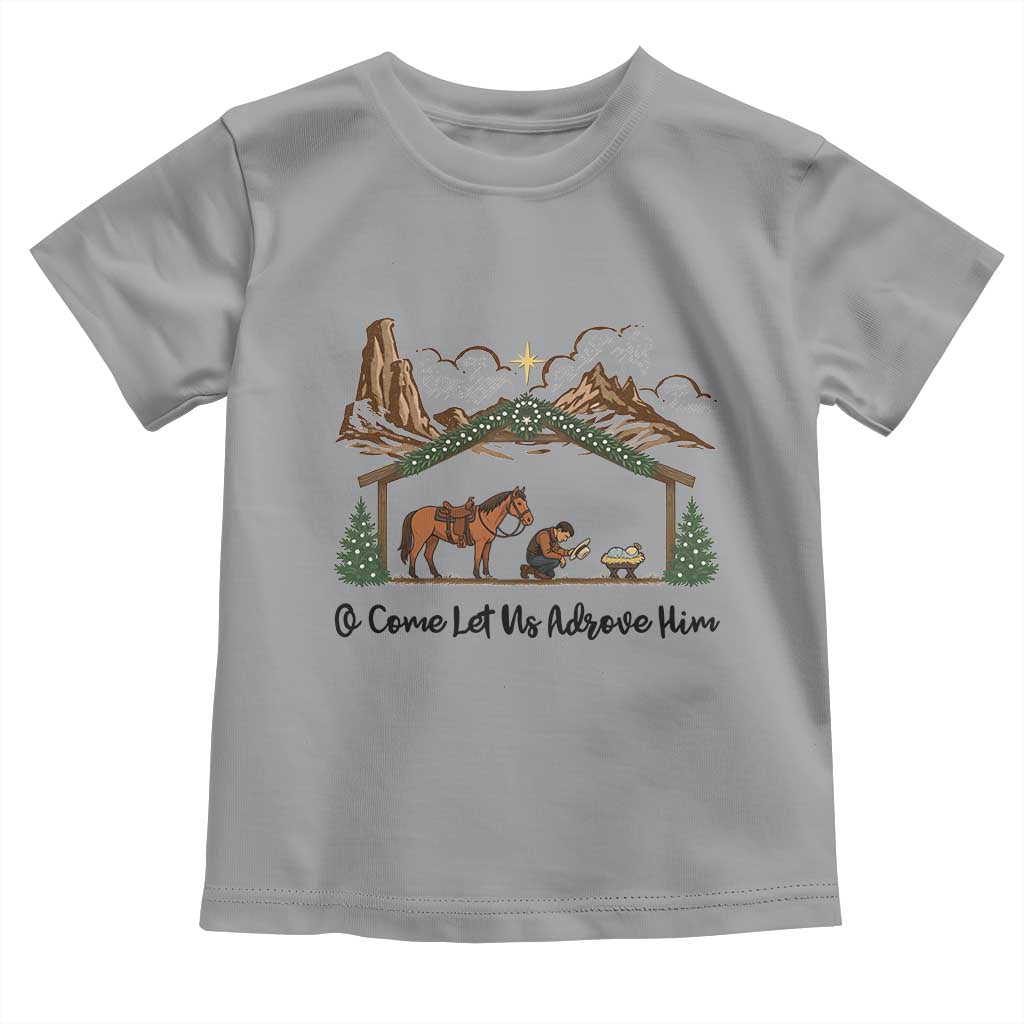Nativity Scene Christmas Toddler T Shirt Cowboy Bible Scripture Verse Western - Wonder Print Shop