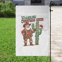Funny Santa Cowboy Garden Flag Wrangling Christmas Cheer - Wonder Print Shop